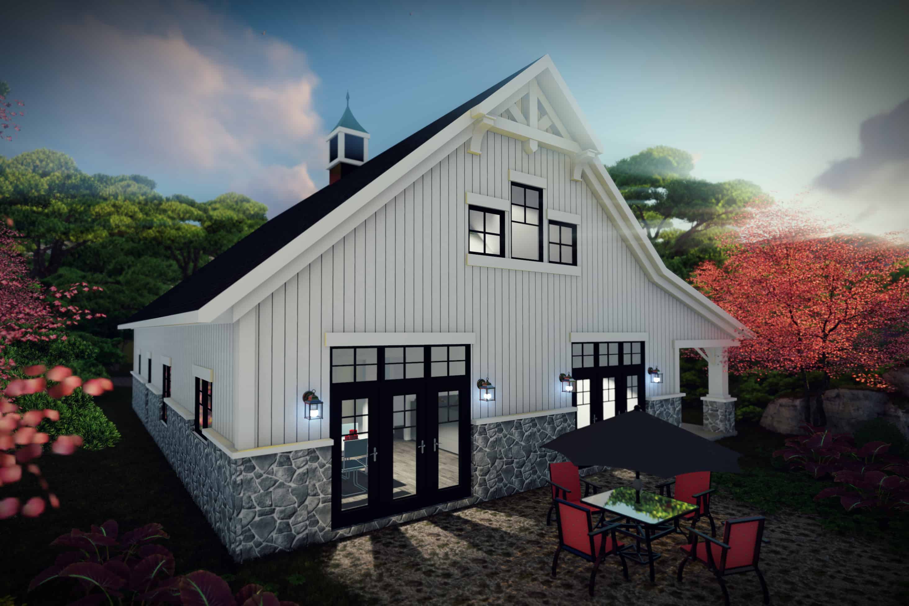 Rear View of this 2-Bedroom, 1871 Sq Ft Plan - 101-1995