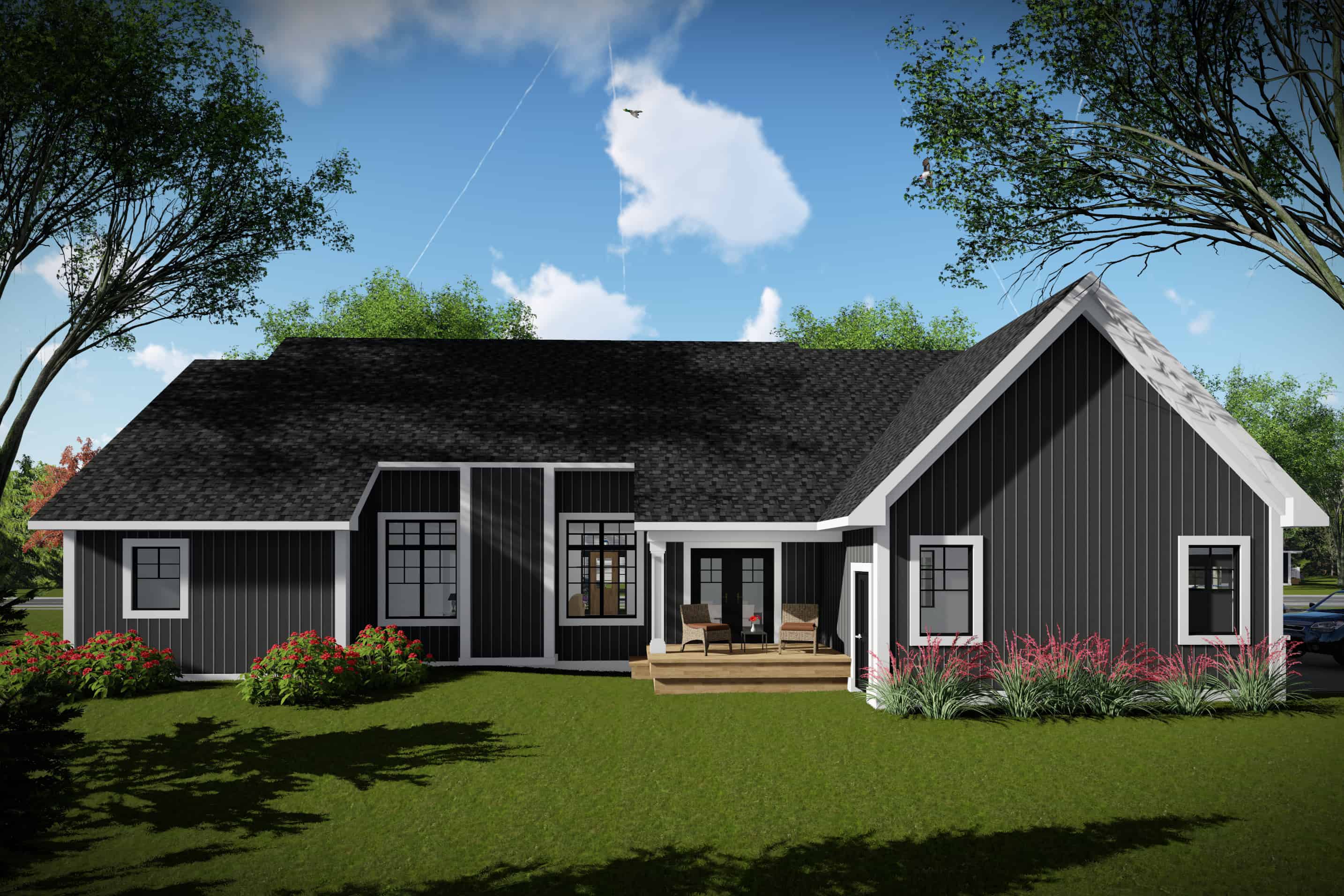 Rear View of this 3-Bedroom, 1958 Sq Ft Plan - 101-1997