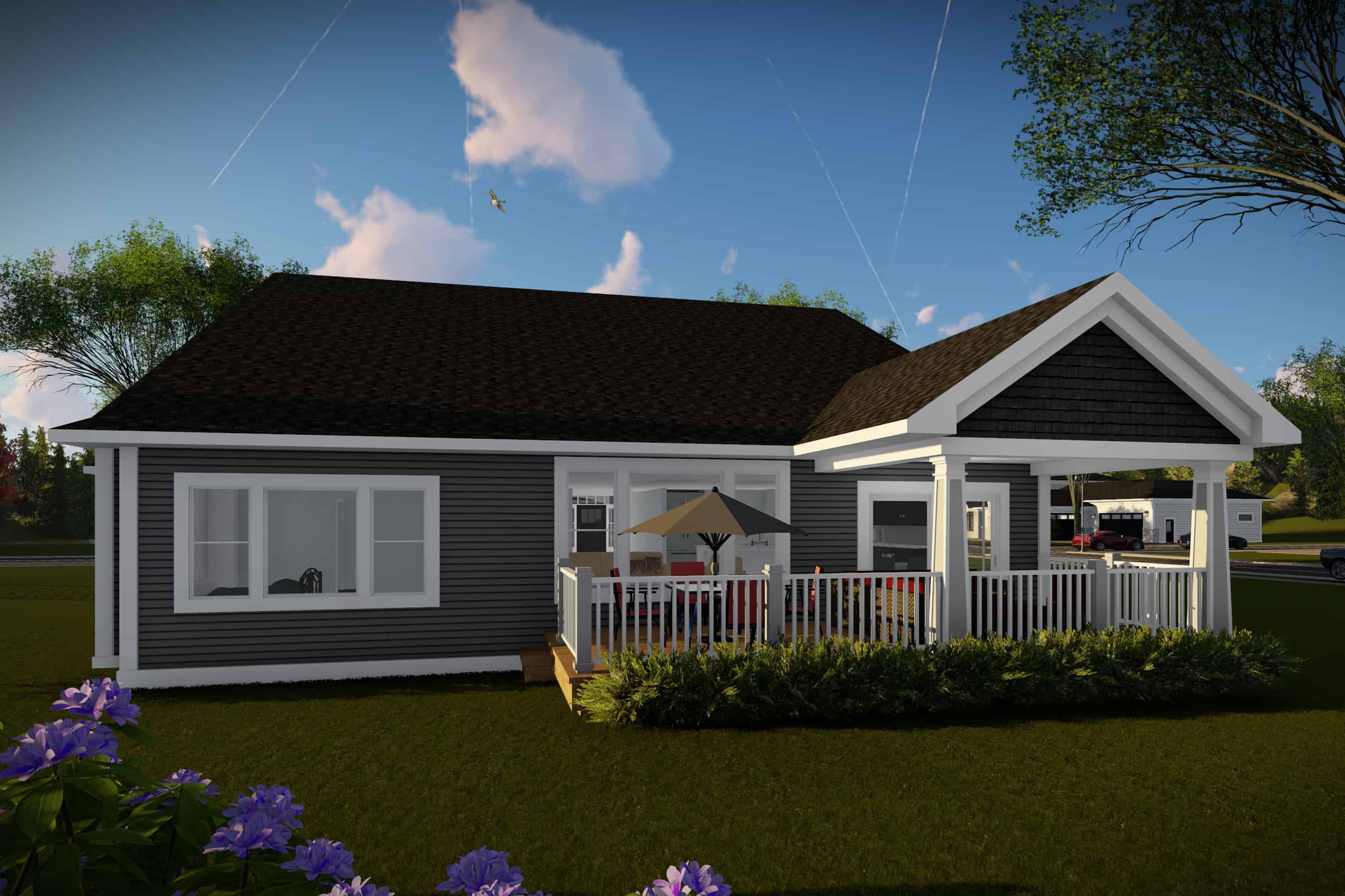 Rear View of this 3-Bedroom, 2005 Sq Ft Plan - 101-1998