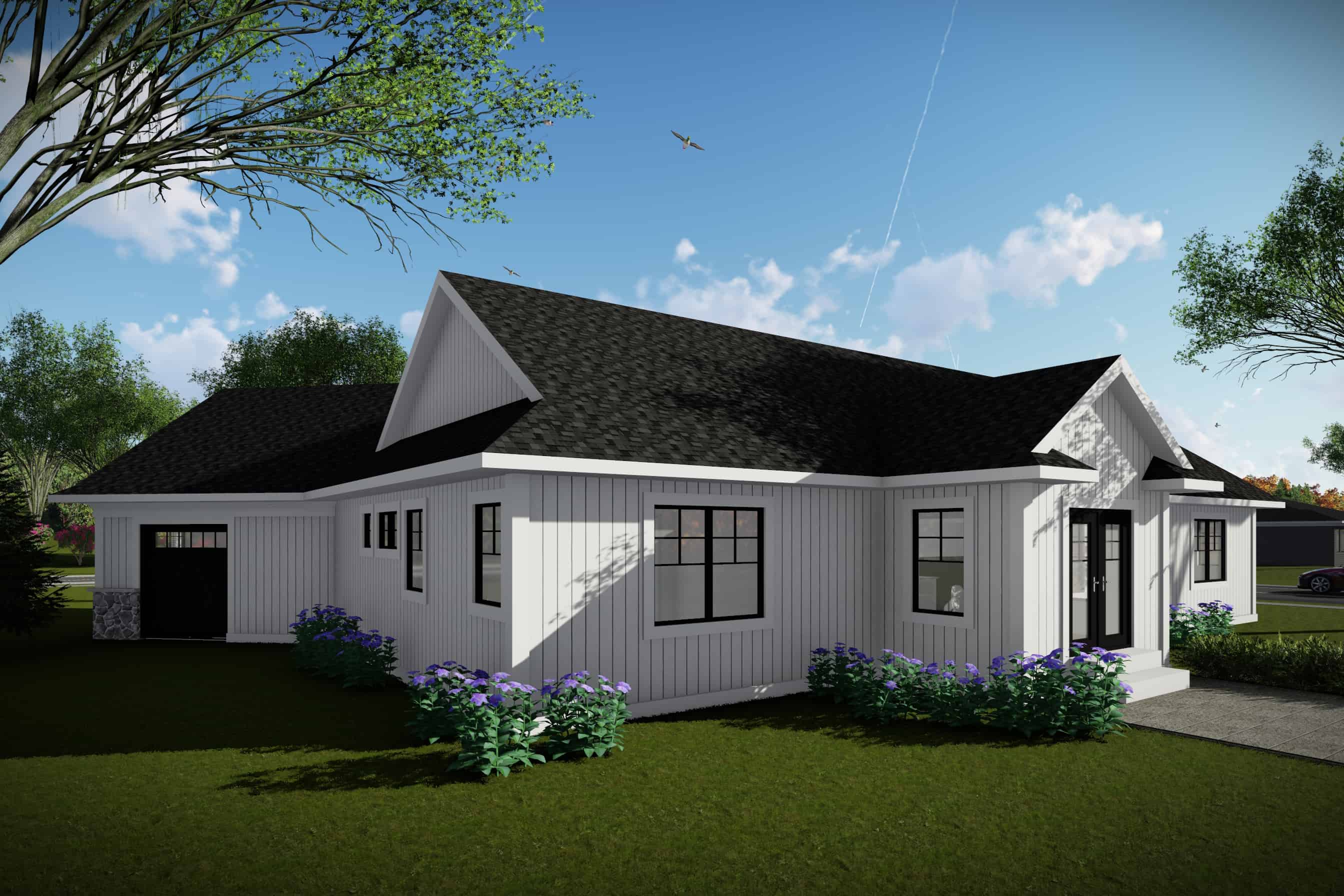 Rear View of this 3-Bedroom, 2150 Sq Ft Plan - 101-1999