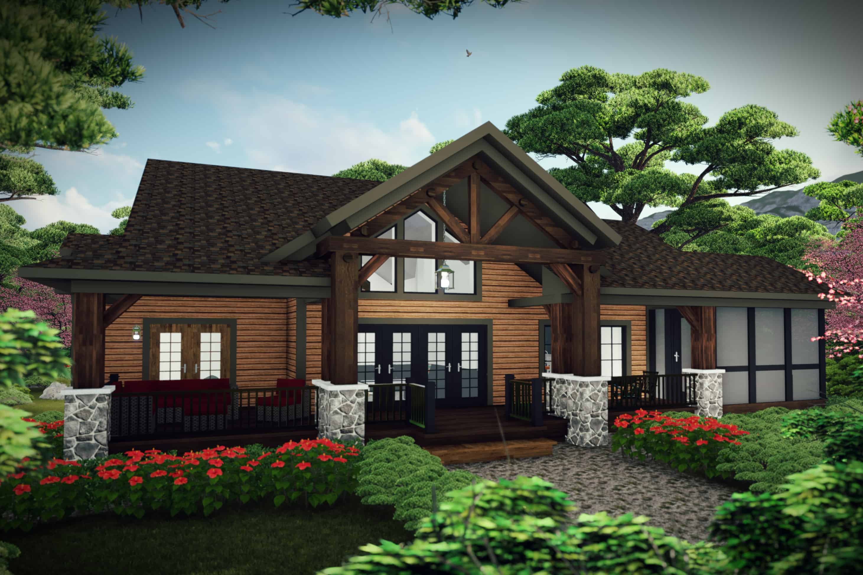 Rear View of this 3-Bedroom, 2225 Sq Ft Plan - 101-2000