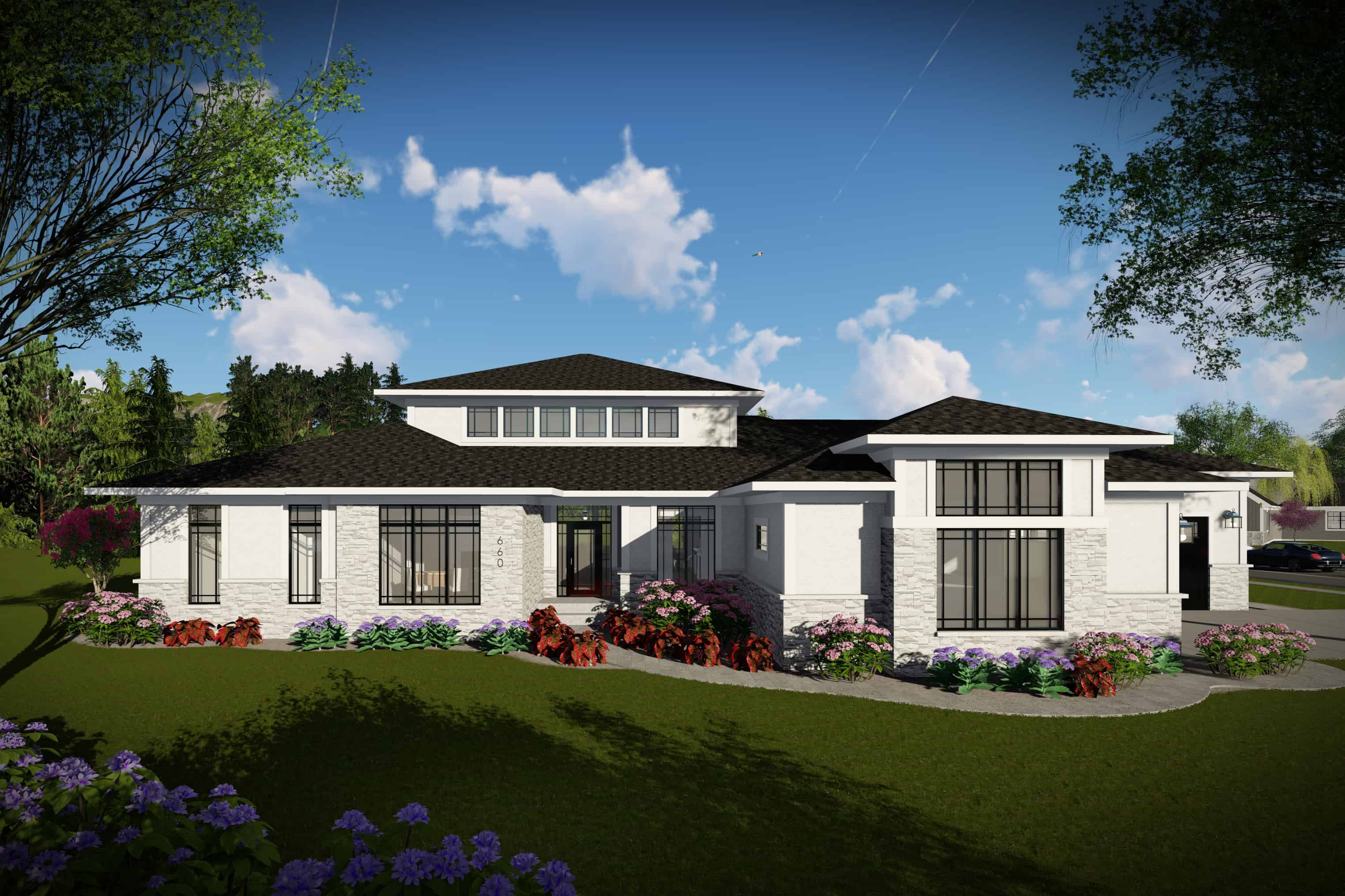 Front View of this 2-Bedroom, 2727 Sq Ft Plan - 101-2003