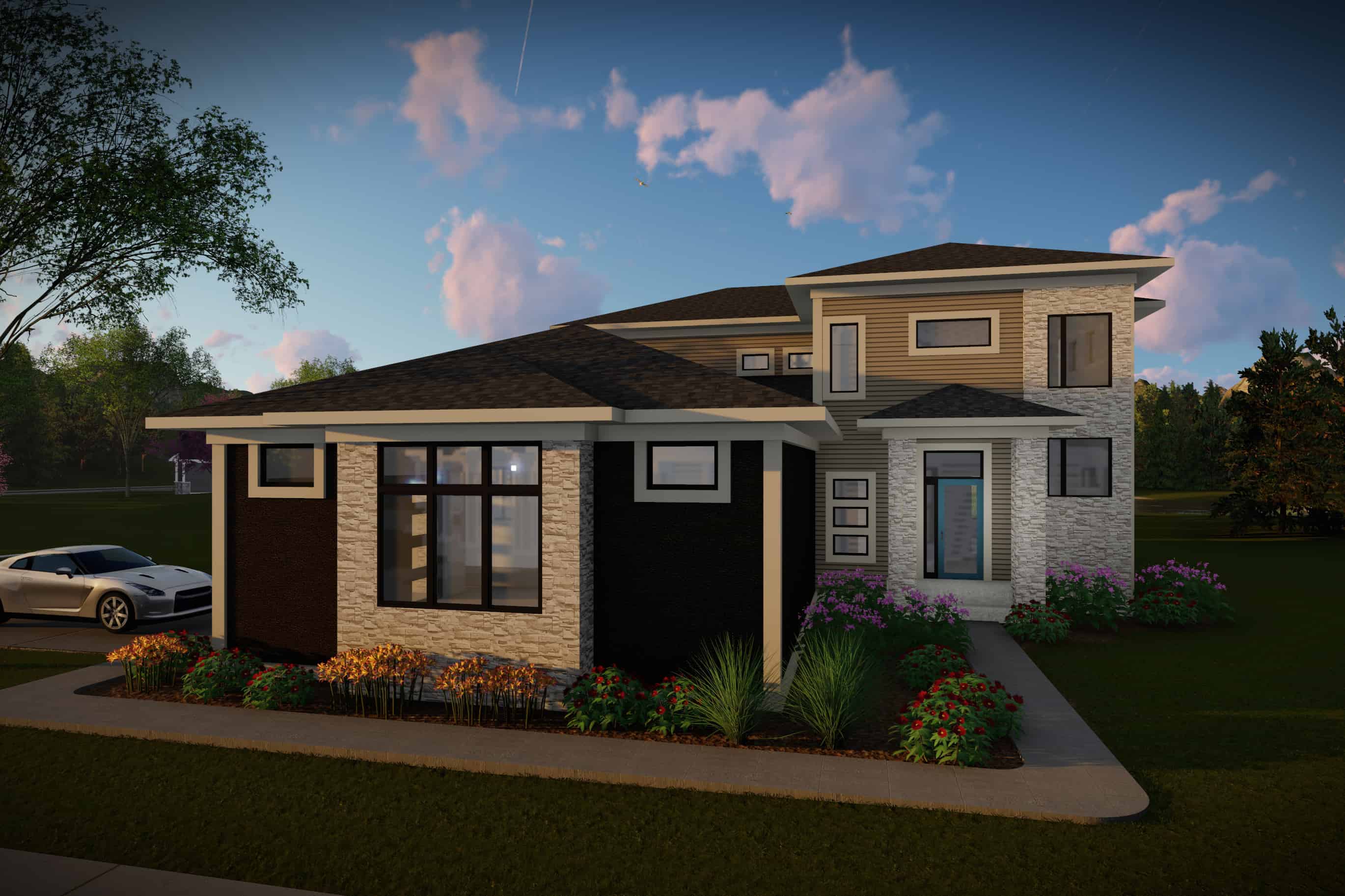 Front View of this 3-Bedroom, 2777 Sq Ft Plan - 101-2004