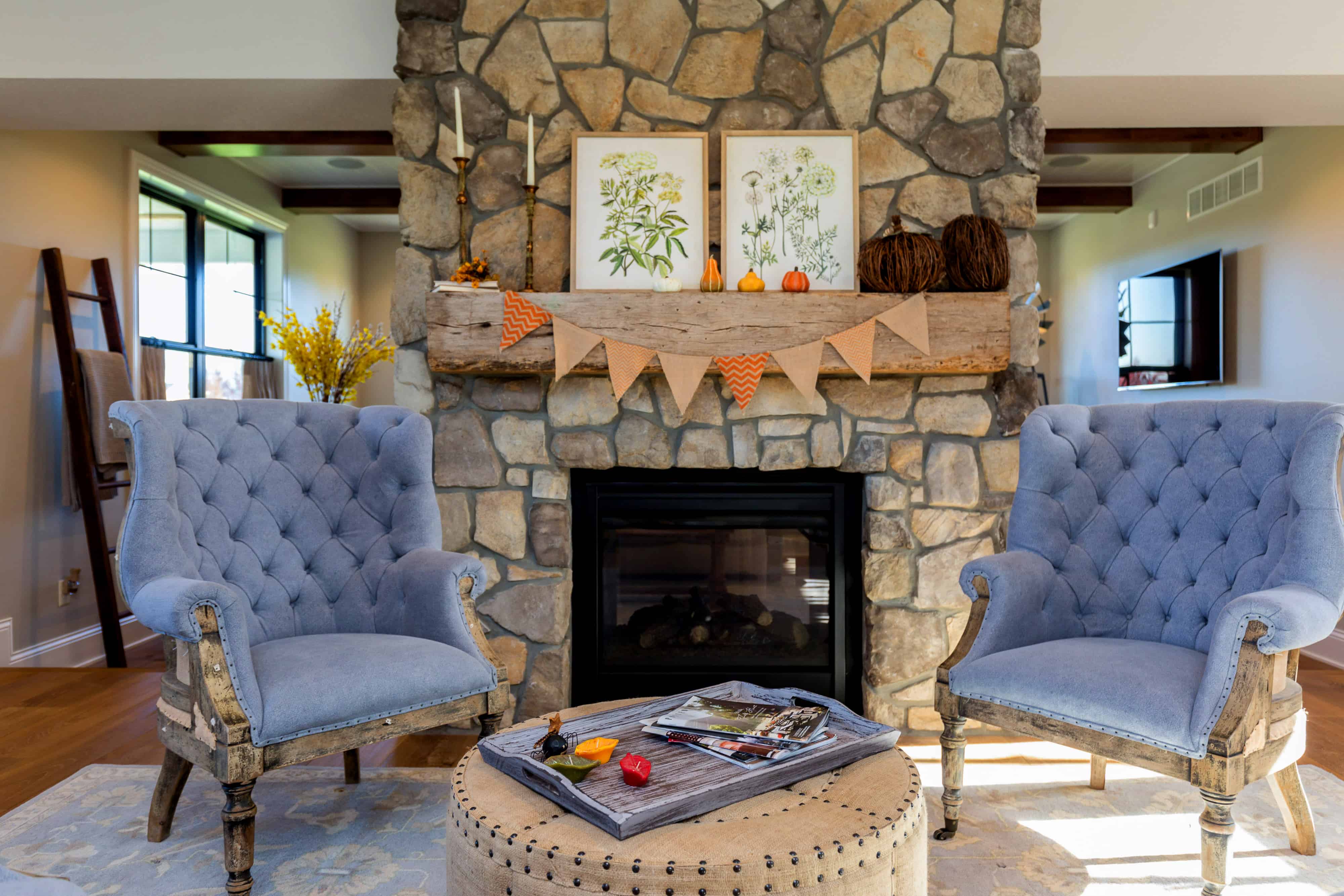 Great Room: Fireplace of this 5-Bedroom,4724 Sq Ft Plan -101-2006