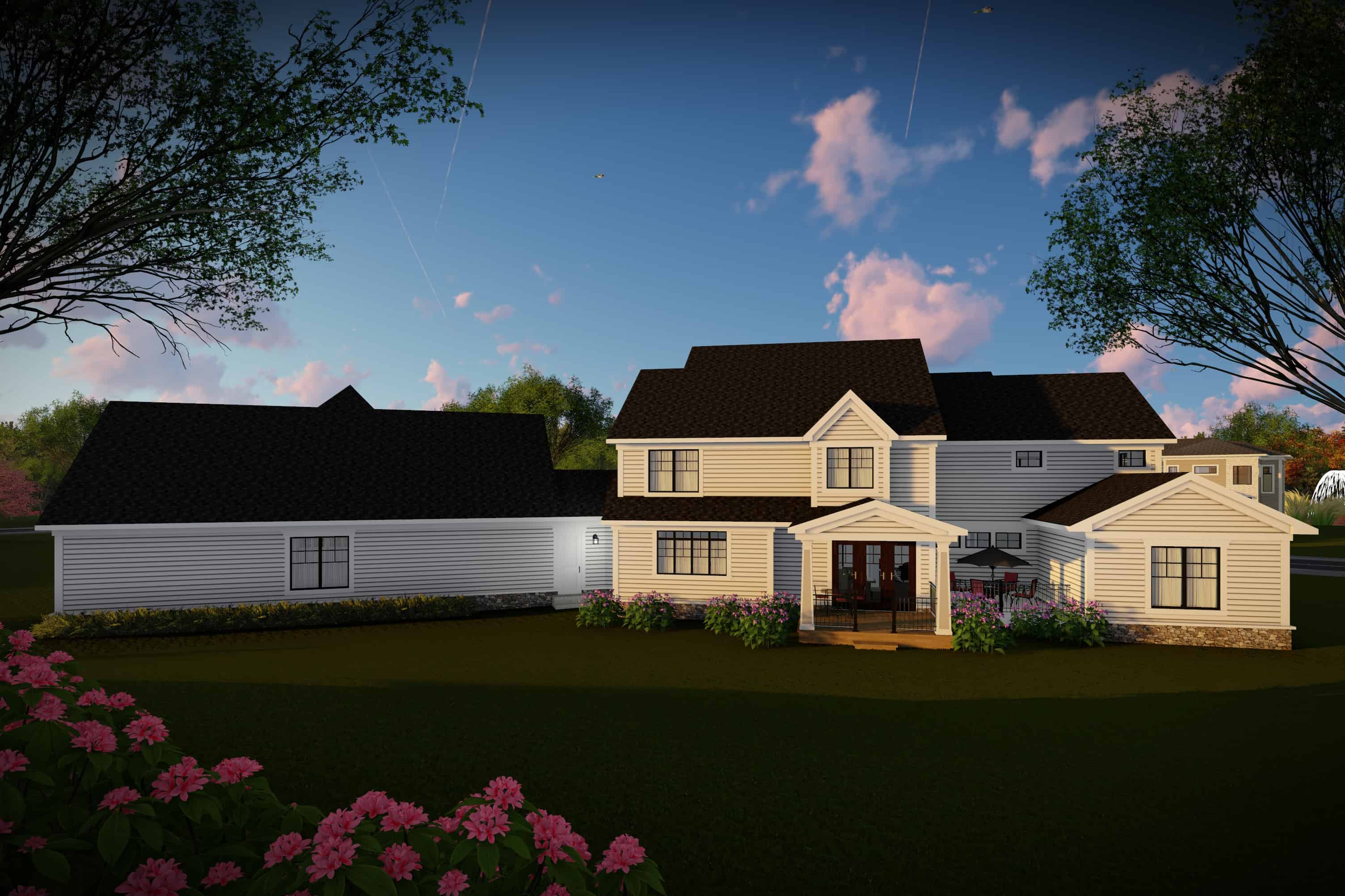 Rear View of this 5-Bedroom, 4724 Sq Ft Plan - 101-2006