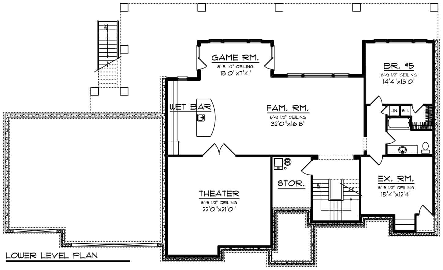 Basement of Luxury Plan #101-2016