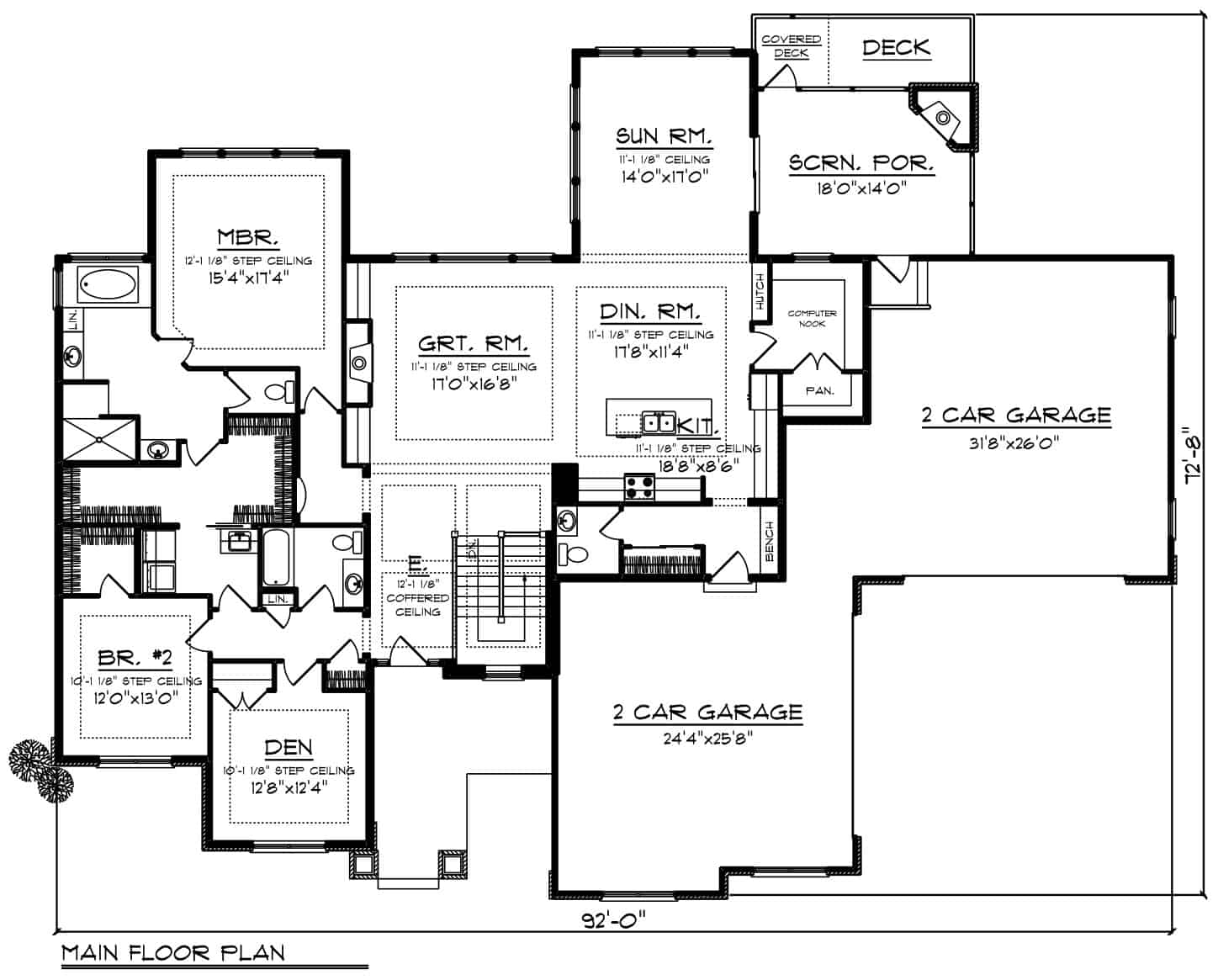 Main Level of Southern Plan #101-2028