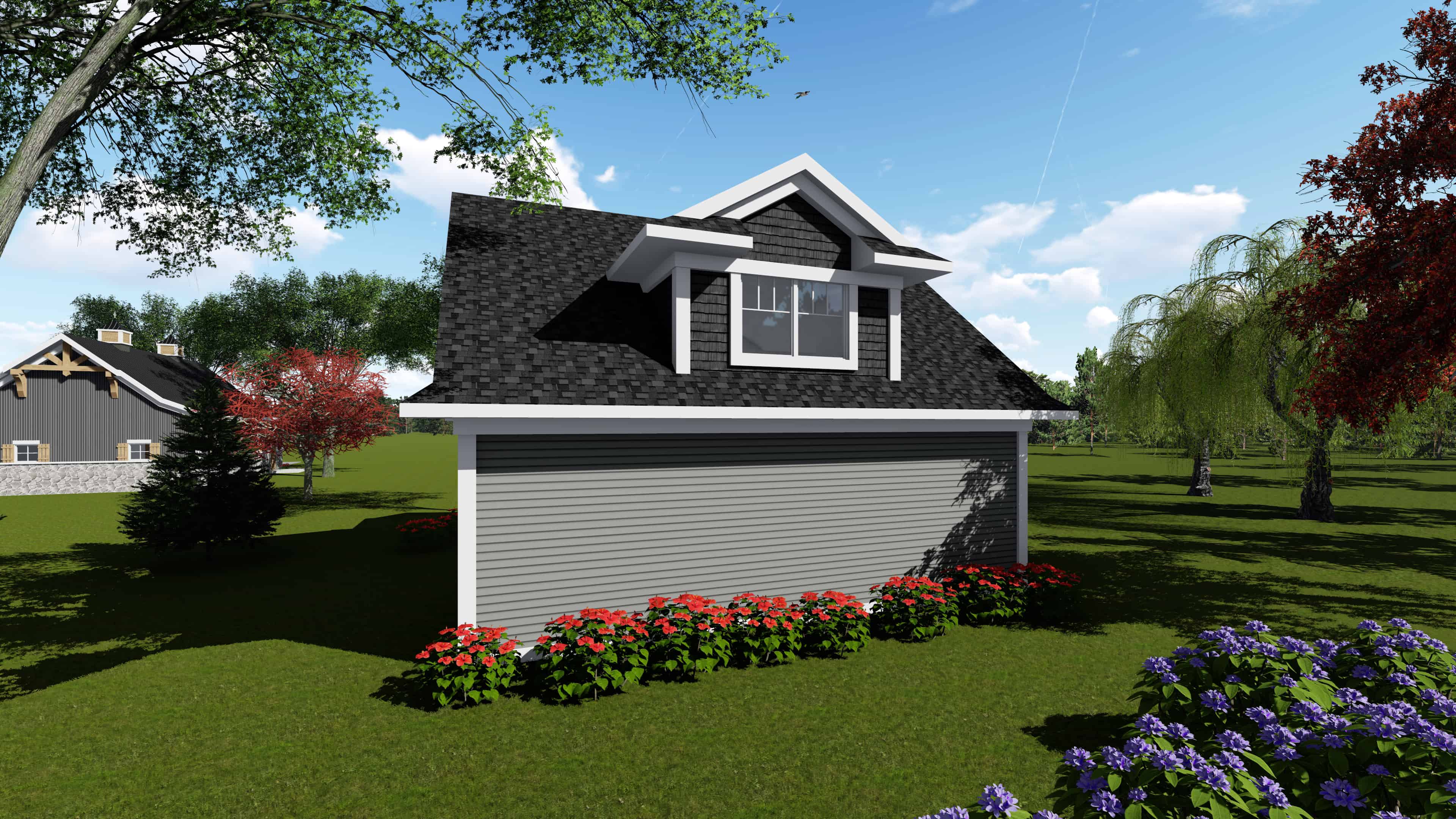 Rear View of this 0-Bedroom, 1392 Sq Ft Plan - 101-2035