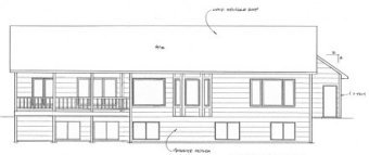 Home Plan Rear Elevation of this 3-Bedroom,2002 Sq Ft Plan -103-1018