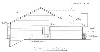 Home Plan Left Elevation of this 3-Bedroom,2002 Sq Ft Plan -103-1018