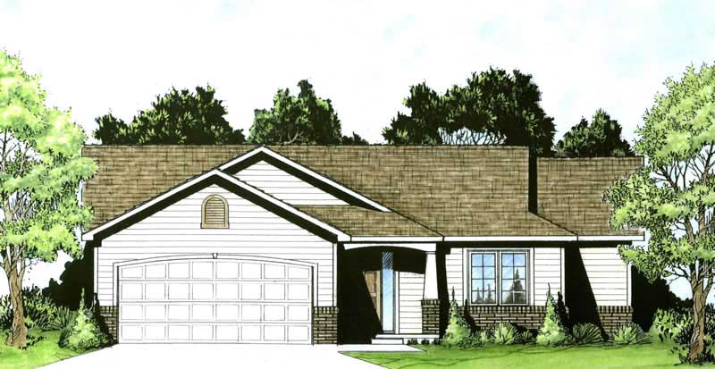 Color Rendering of this house plan