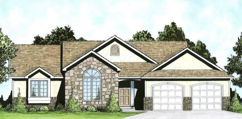 Color Rendering of this house plan