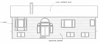 Home Plan Rear Elevation of this 2-Bedroom,1435 Sq Ft Plan -103-1049