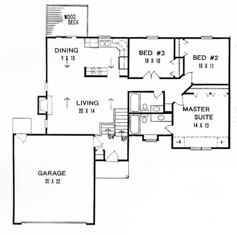Floor Plan First Story of Small House Plans #103-1063