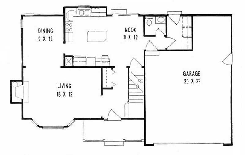 Floor Plan First Story of Small House Plans #103-1095