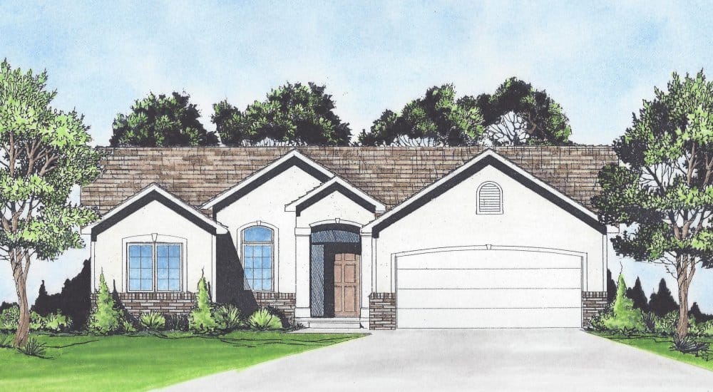Ranch home (ThePlanCollection: Plan #103-1118)