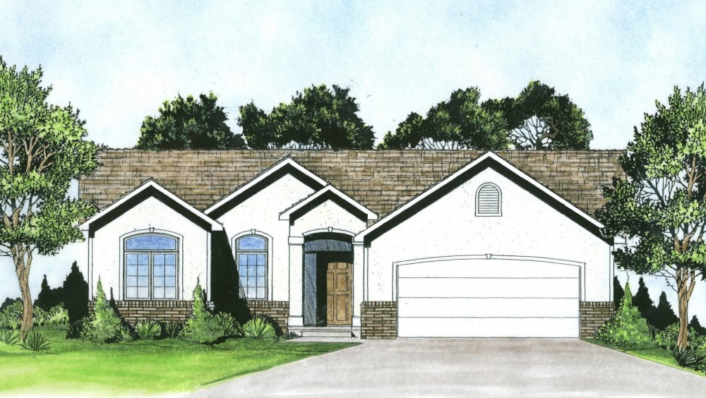Traditional style home (ThePlanCollection: Plan #103-1119)