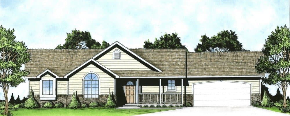 Country home (ThePlanCollection: Plan #103-1125)