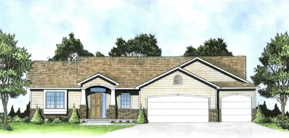 Ranch home (ThePlanCollection: Plan #103-1138)