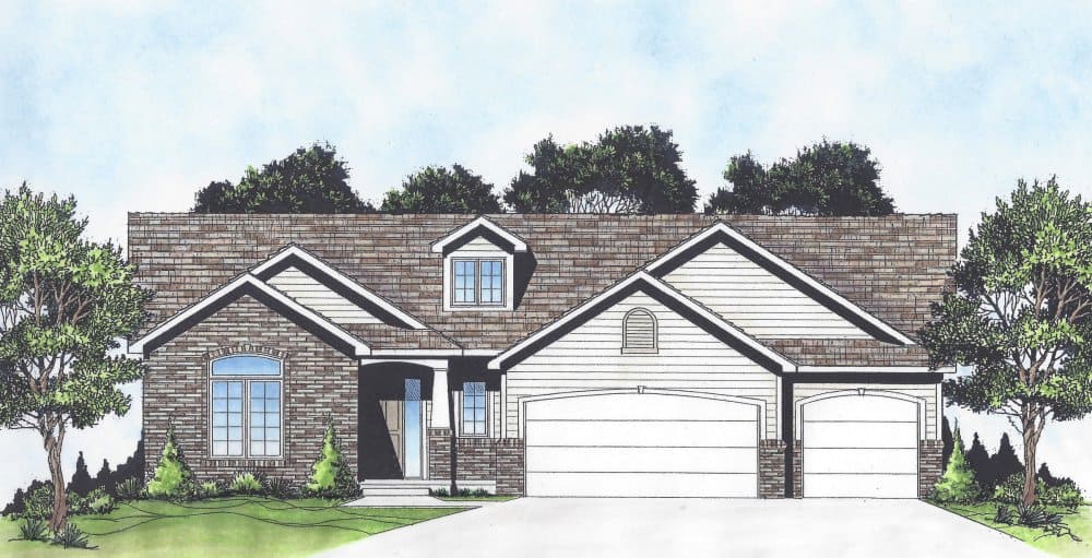 Ranch home (ThePlanCollection: Plan #103-1140)
