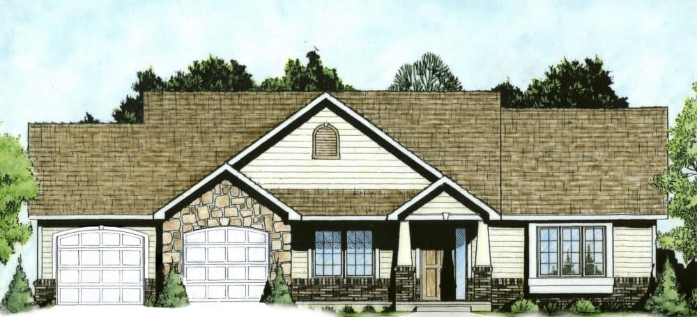 Country home (ThePlanCollection: Plan #103-1146)