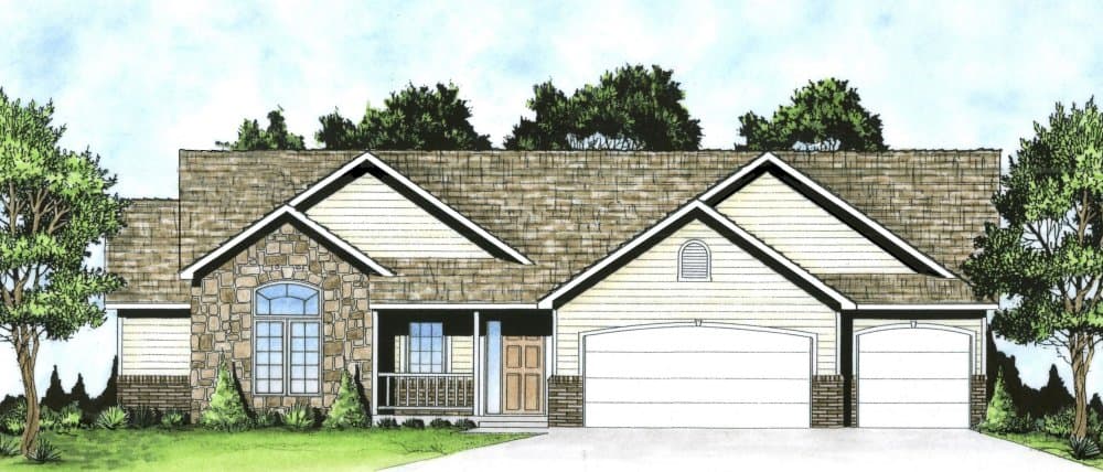 Ranch home (ThePlanCollection: Plan #103-1151)