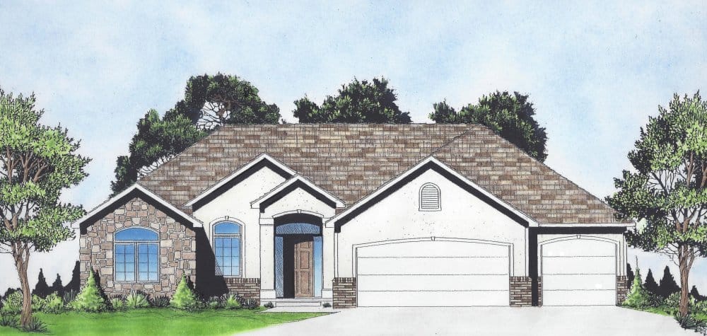 California Ranch home (ThePlanCollection: Plan #103-1154)