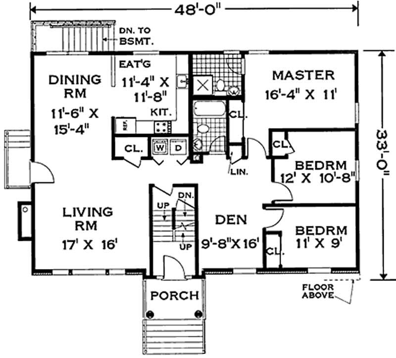 Floor Plan First Story of Multi-Unit Plan #105-1077