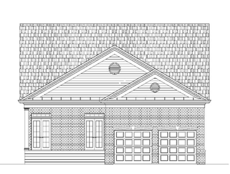 Home Plan Rear Elevation of this 3-Bedroom,1922 Sq Ft Plan -106-1024