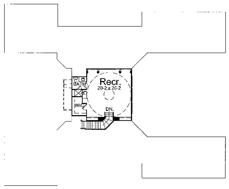 Floor Plan Second Story of European Plan #106-1047