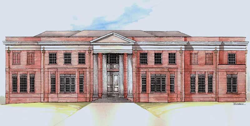 Front elevation of European home (ThePlanCollection: House Plan #106-1065)