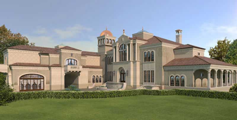 Color Rendering for Luxury Home Plans.