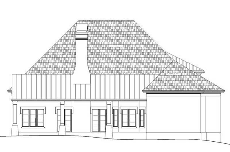 Home Plan Rear Elevation of this 3-Bedroom,2311 Sq Ft Plan -106-1101