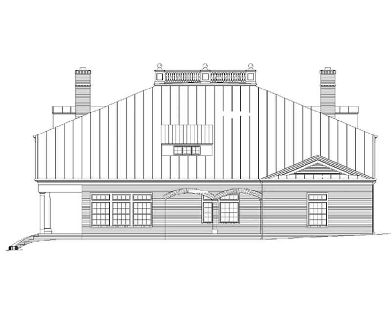 Home Plan Rear Elevation of this 3-Bedroom,4969 Sq Ft Plan -106-1102