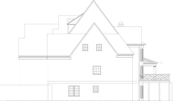Home Plan Right Elevation of this 3-Bedroom,4408 Sq Ft Plan -106-1108