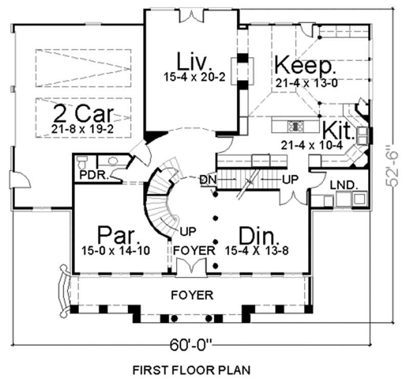Floor Plan First Story of Contemporary Plan #106-1113