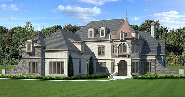 Front View of this 4-Bedroom, 3376 Sq Ft Plan - 106-1116
