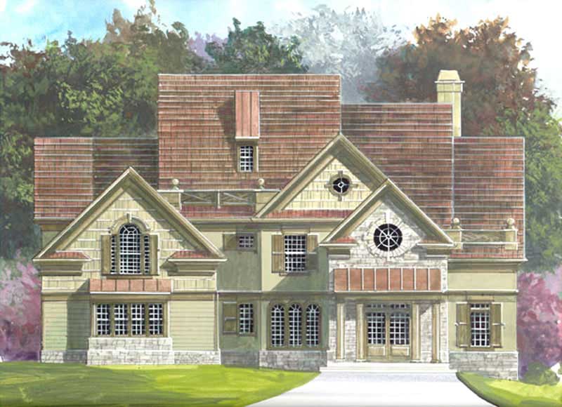 Front elevation of Country home (ThePlanCollection: House Plan #106-1122)