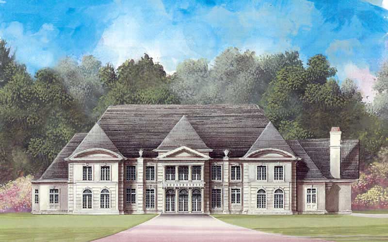 Front View of this 5-Bedroom, 6970 Sq Ft Plan - 106-1152