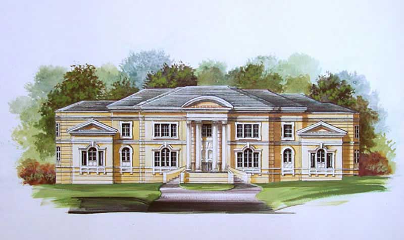 Front View of this 4-Bedroom, 6076 Sq Ft Plan - 106-1155