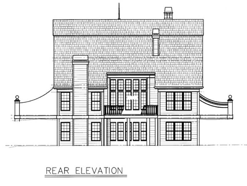 Home Plan Rear Elevation of this 3-Bedroom,2505 Sq Ft Plan -106-1160