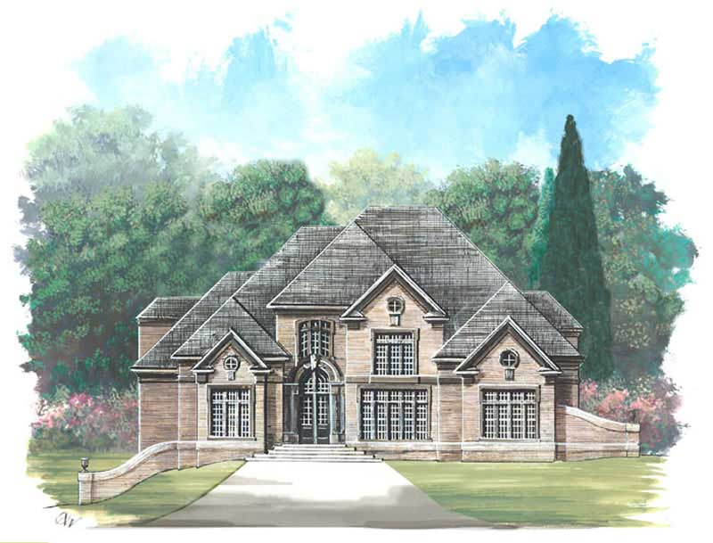 Front View of this 5-Bedroom, 4195 Sq Ft Plan - 106-1161