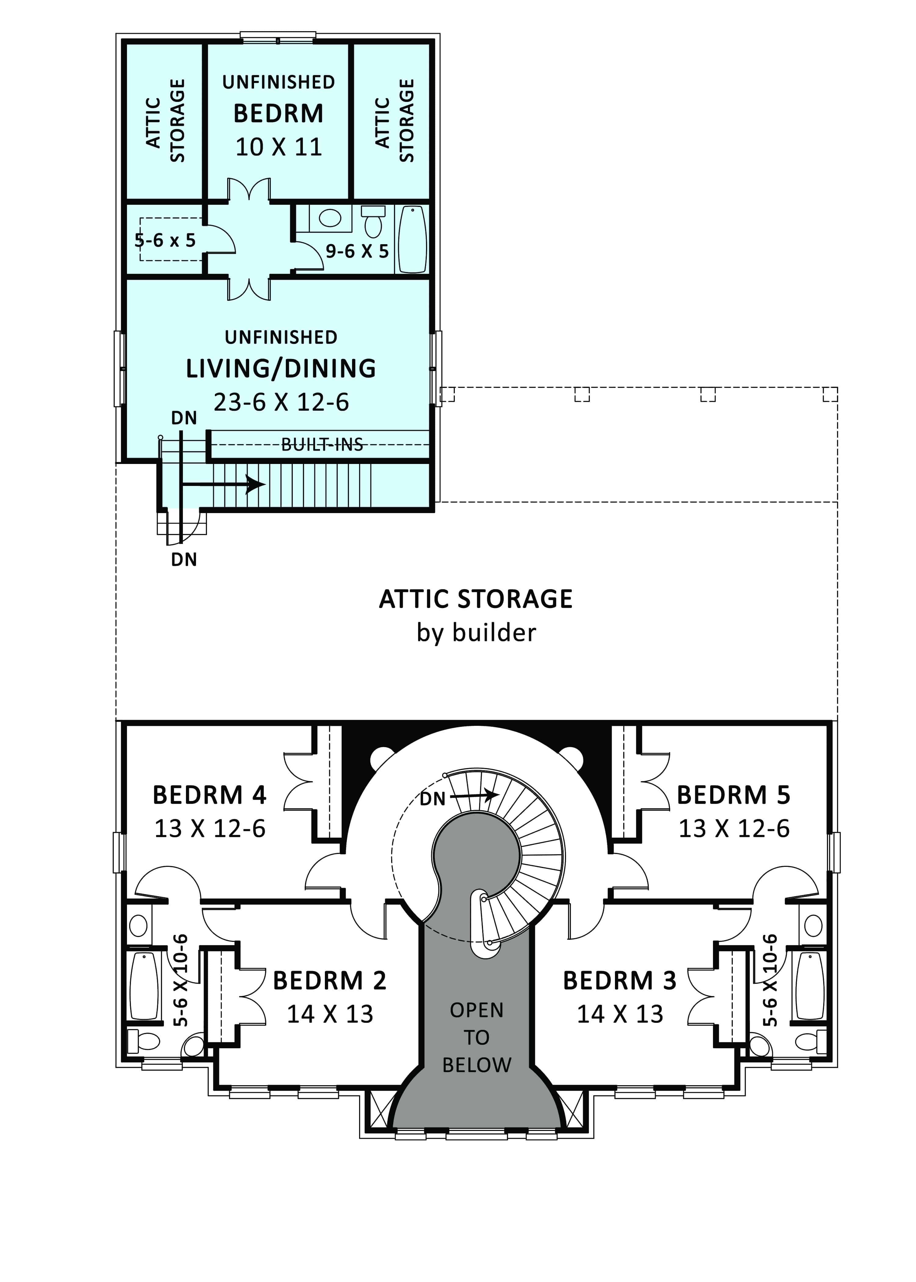 Upper Level of Colonial Plan #106-1162