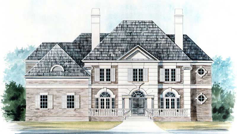 Front View of this 4-Bedroom, 4364 Sq Ft Plan - 106-1166
