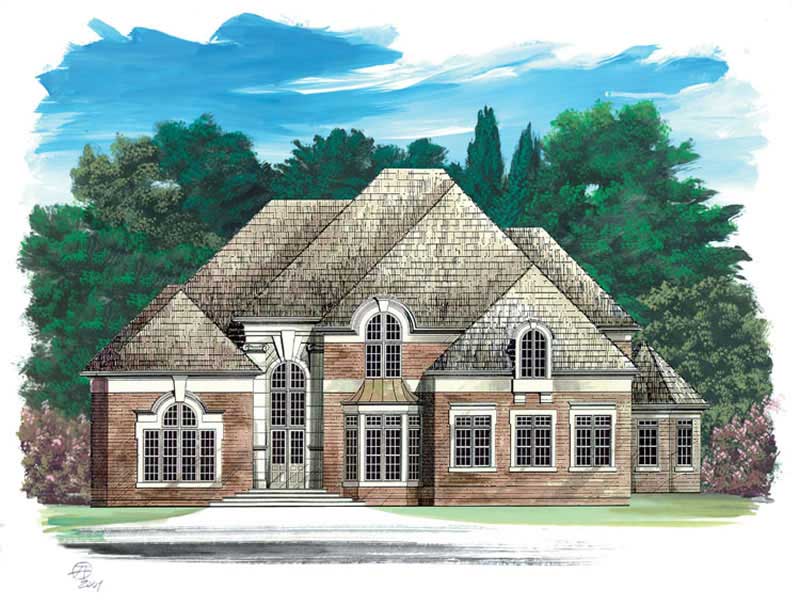 Front View of this 4-Bedroom, 3542 Sq Ft Plan - 106-1168