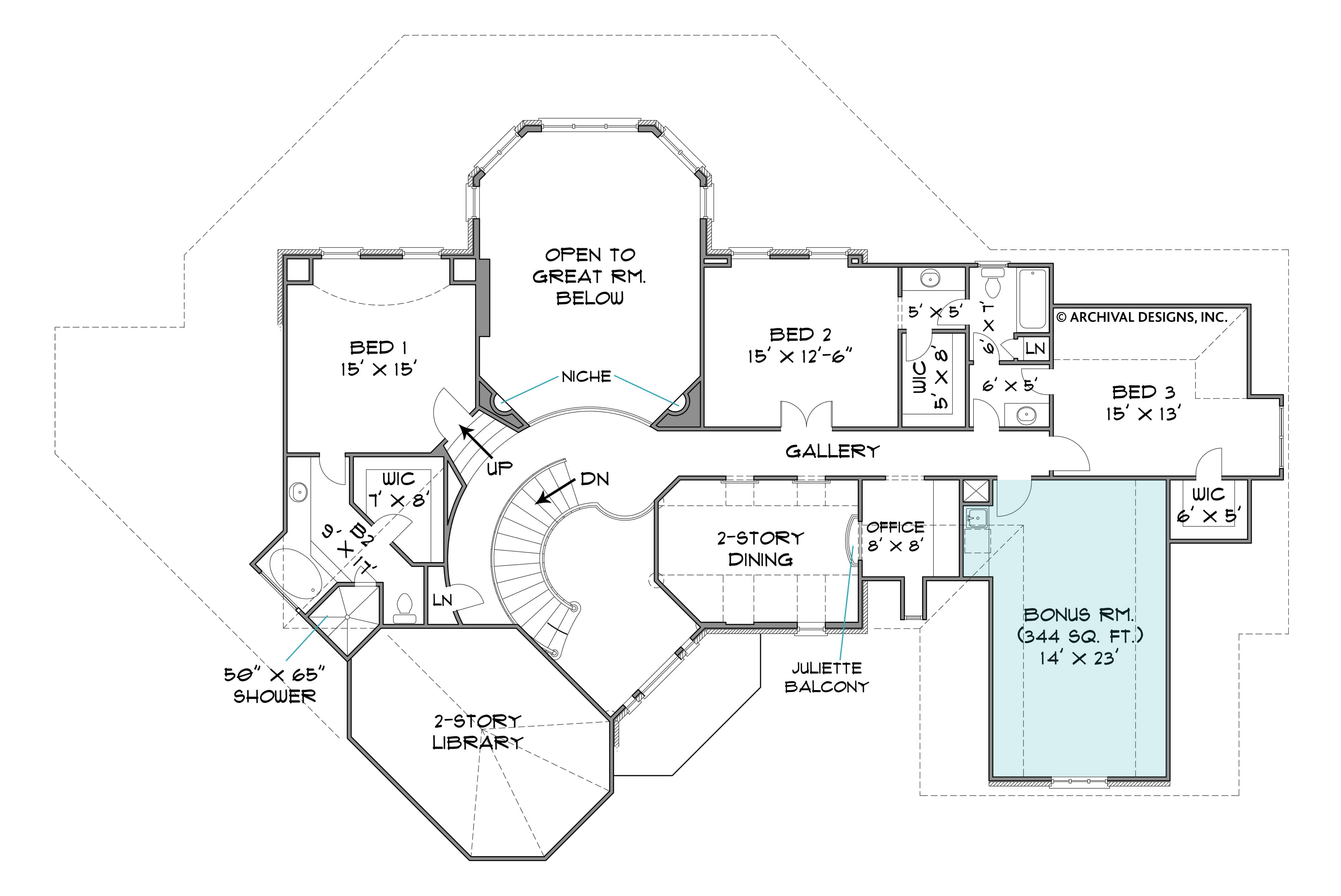 Upper Level of Country Plan #106-1169
