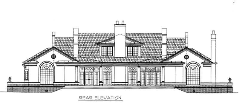 Home Plan Rear Elevation of this 3-Bedroom,3820 Sq Ft Plan -106-1172