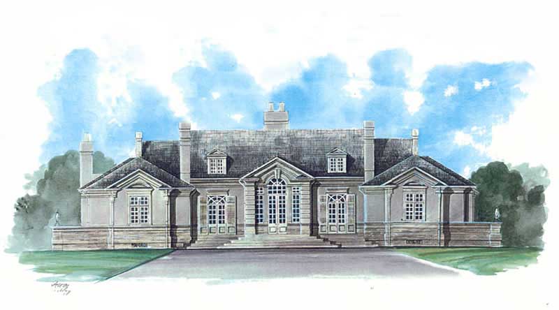 Front View of this 3-Bedroom, 3820 Sq Ft Plan - 106-1172