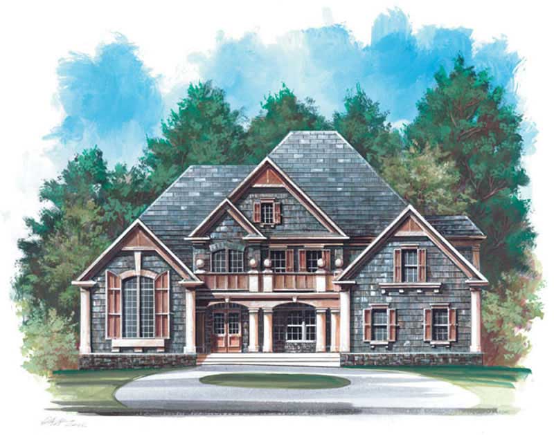Front View of this 4-Bedroom, 3255 Sq Ft Plan - 106-1175