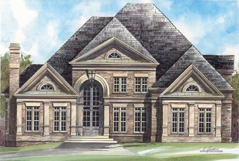 Front View of this 4-Bedroom, 3143 Sq Ft Plan - 106-1177